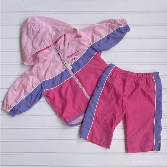 VINTAGE 🔥🔥🔥 HTF 90s REEBOK VGUC Barbiecore Colorblock Windbreaker Set